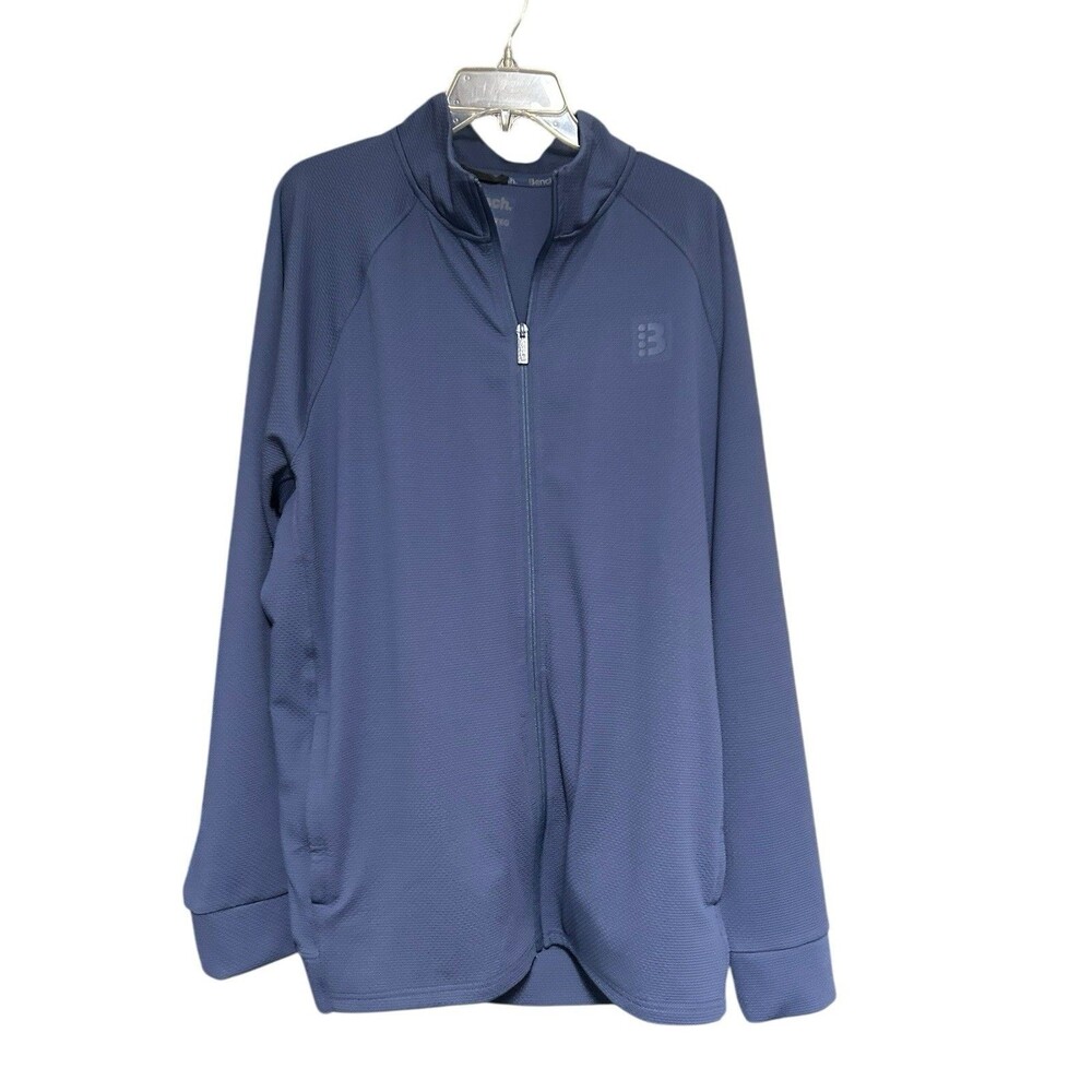 Bench Men's Urbanwear Moisture Wicking Full Zip Knit Jacket, Blue, Size XXL